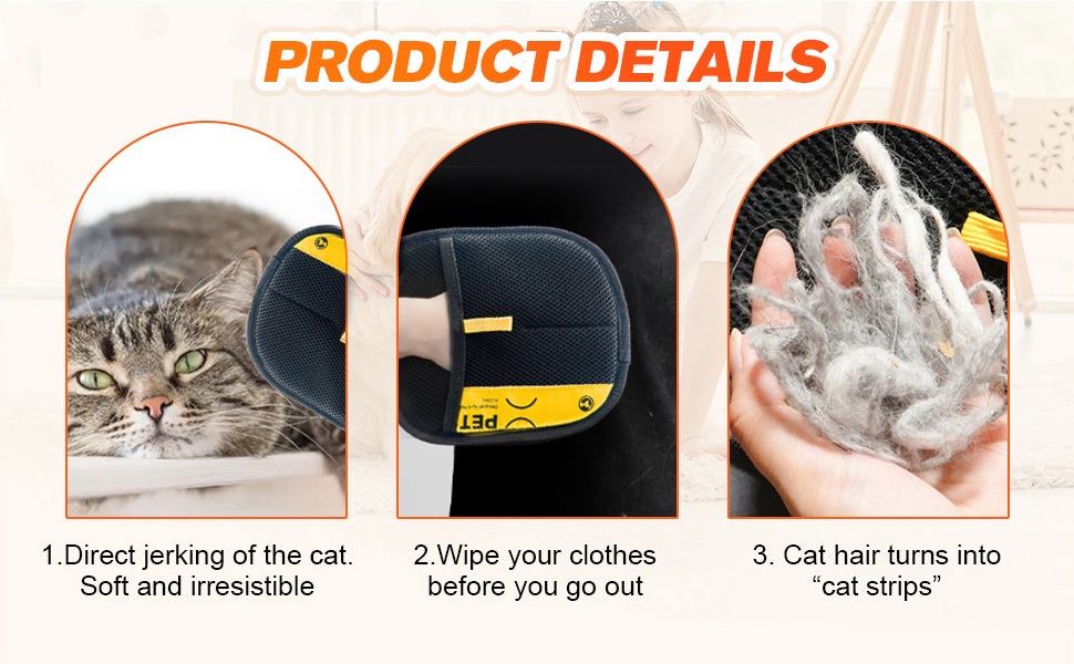 Pet Hair Removal Glove – Easy Deshedding Tool