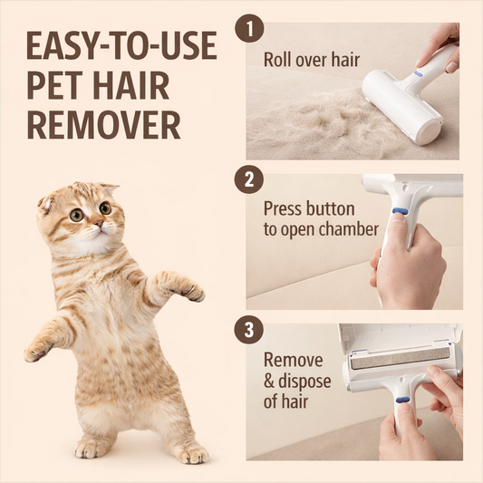 Reusable Lint Roller for Pet Hair – No Sticky Sheets