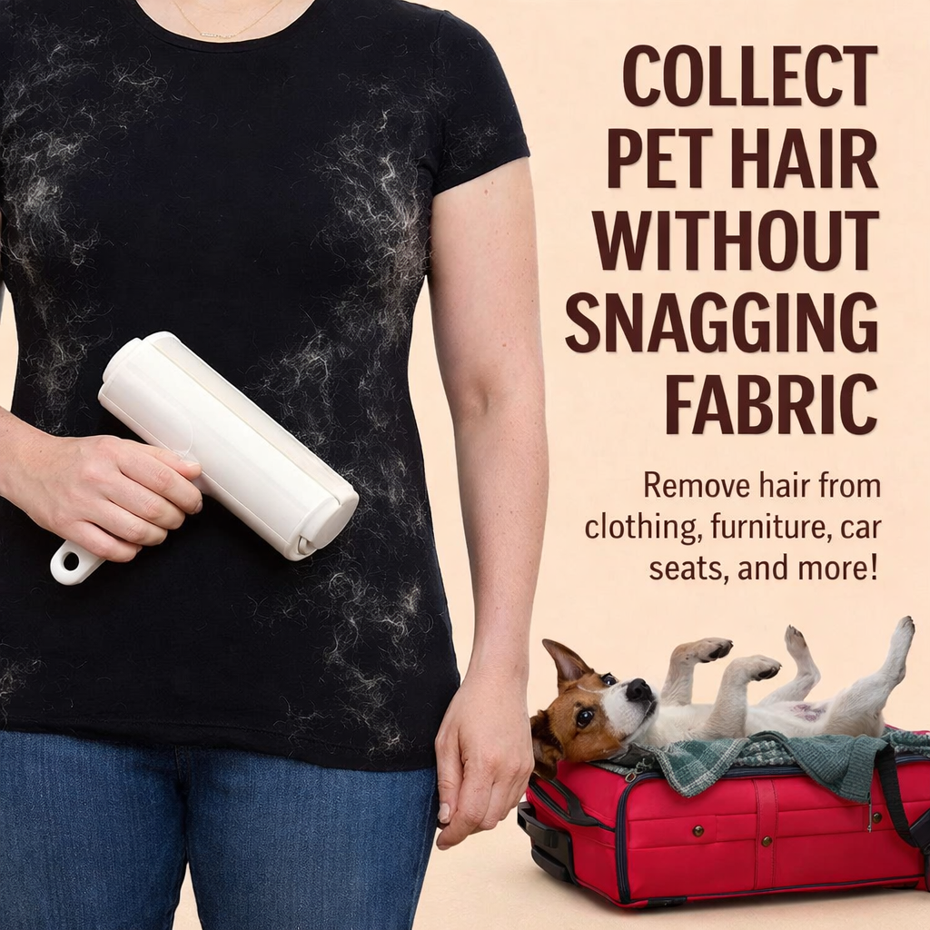 Reusable Lint Roller for Pet Hair – No Sticky Sheets