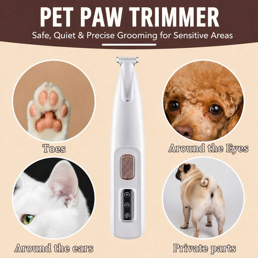 Pet Paw Trimmer for Dogs & Cats – Safe, Quiet Grooming Tool